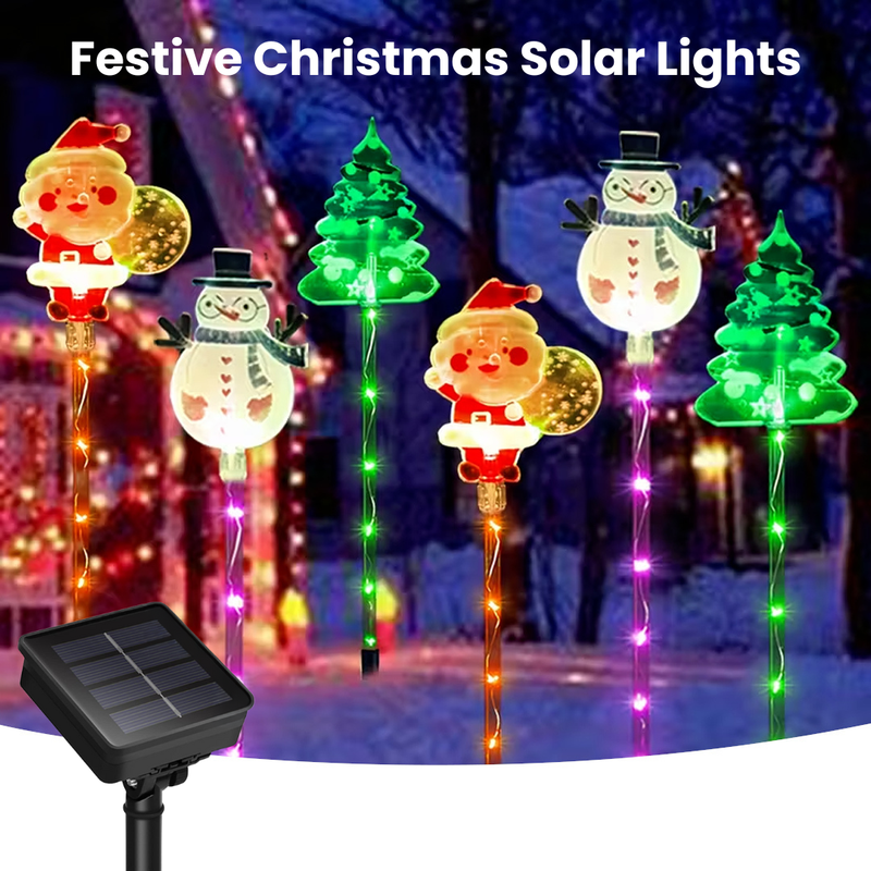 Festive Christmas Solar Garden Lights