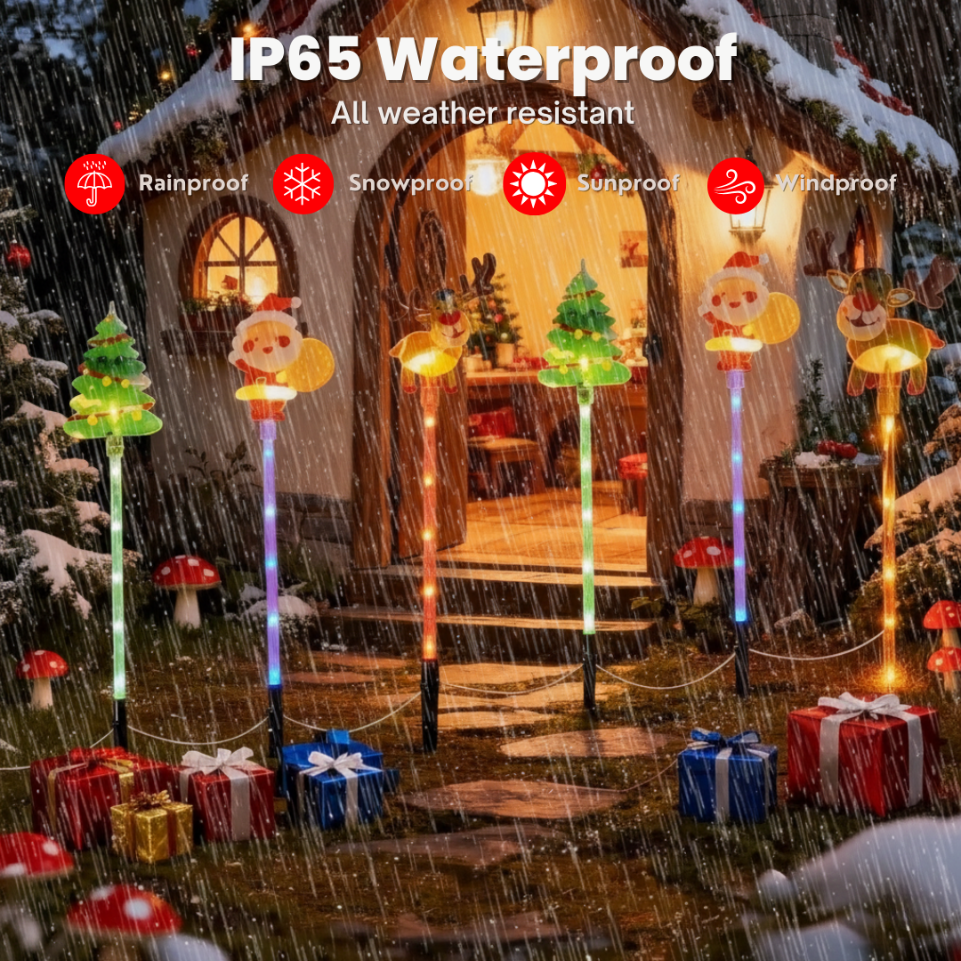 Festive Christmas Solar Garden Lights