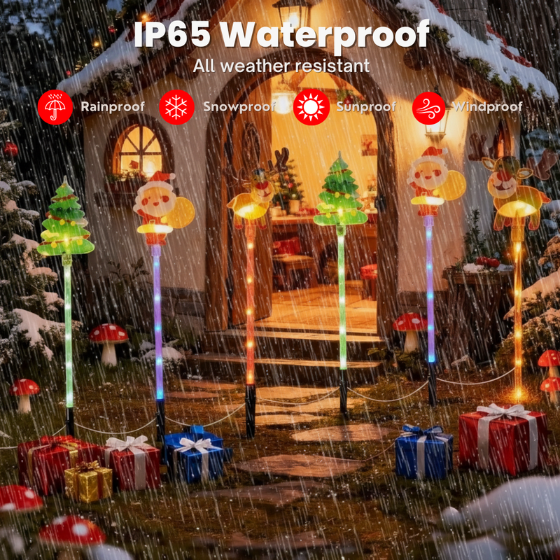 Festive Christmas Solar Garden Lights