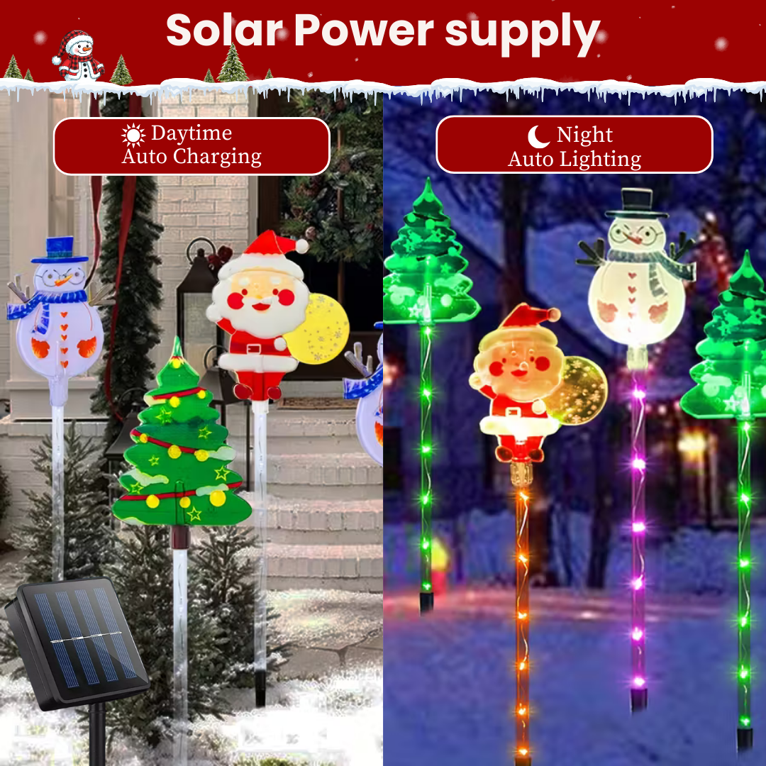 Festive Christmas Solar Garden Lights