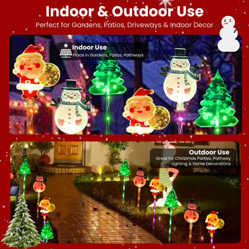 Festive Christmas Solar Garden Lights