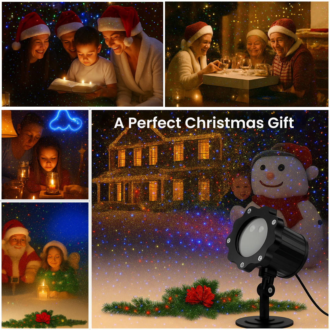 Festive Christmas Starry Laser Light Show Projector Lamp