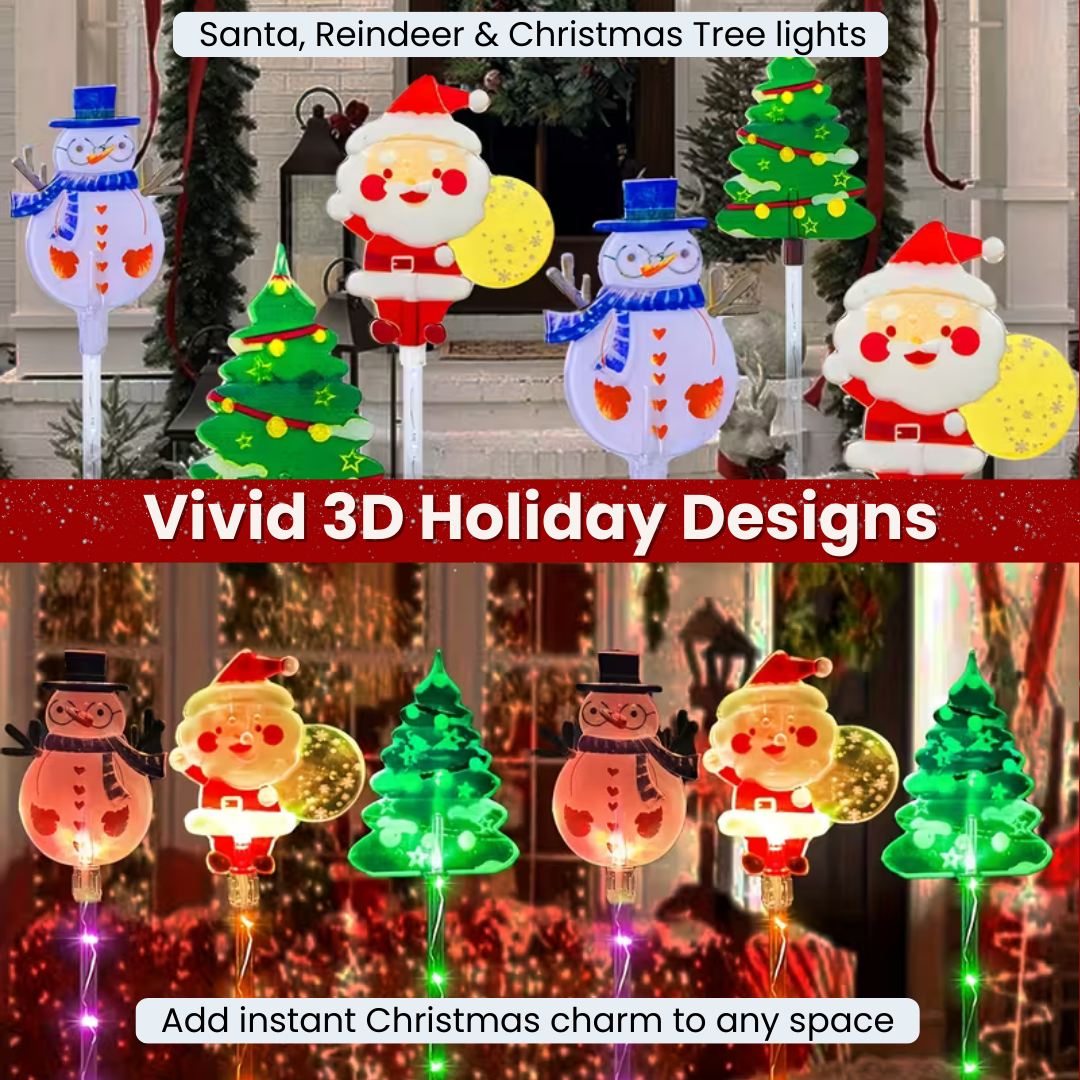 Festive Christmas Solar Garden Lights