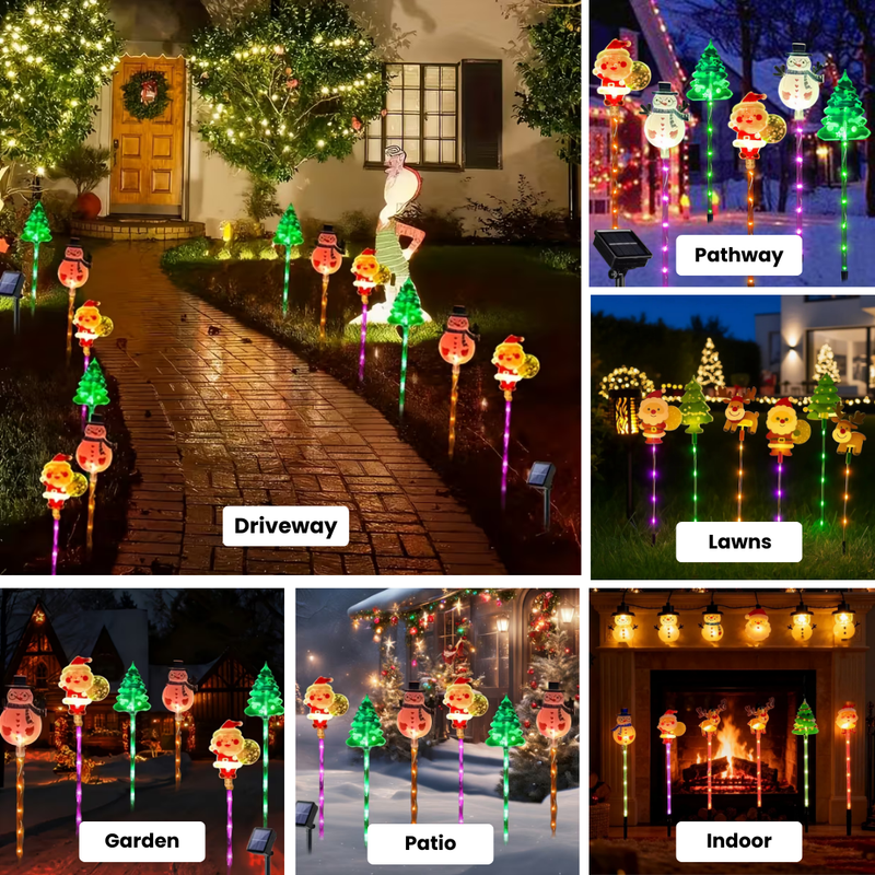 Festive Christmas Solar Garden Lights