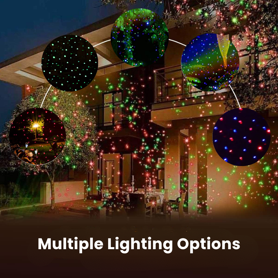 Festive Christmas Starry Laser Light Show Projector Lamp